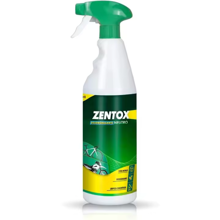 Sisbrill Zentox desengrasante y limpiador NEUTRO de bici y moto. Cadena, chasis, motor. Concentrado sin agua (1 lt == 10 lts en uso). Protección Carbono, Anodizados, Cromados y Aluminio. 1 litro. - 1