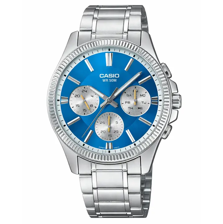 Casio Reloj Hombre Analogico Cuarzo con Correa de Acero inoxidable MTP-1375D-2A2VDF - 1
