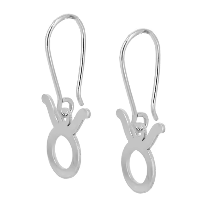 Castellano Joyeros Pendientes Horóscopo Tauro Plata Ley 925 Hecho a Mano - 1