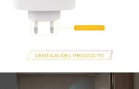 Luz Nocturna LED Mini Con Sensor De Movimiento PIR Para Dormitorio Baño Pasillo Armario Conector EU/US Incluye Rectángulo 5V - details 5