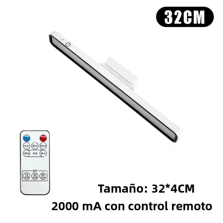 Lámpara De Escritorio LED Recargable Con Imán Y Control Remoto Luz Nocturna Dimmer Continuo Para Dormitorio Armario - 1