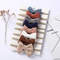 9Pcs Lote Cinta De Corduroy Sólido Para Bebé Niños Y Niñas Accesorios De Cabello Elásticos Para Recién Nacidos Gorros De Topknot De Nylon - details 3