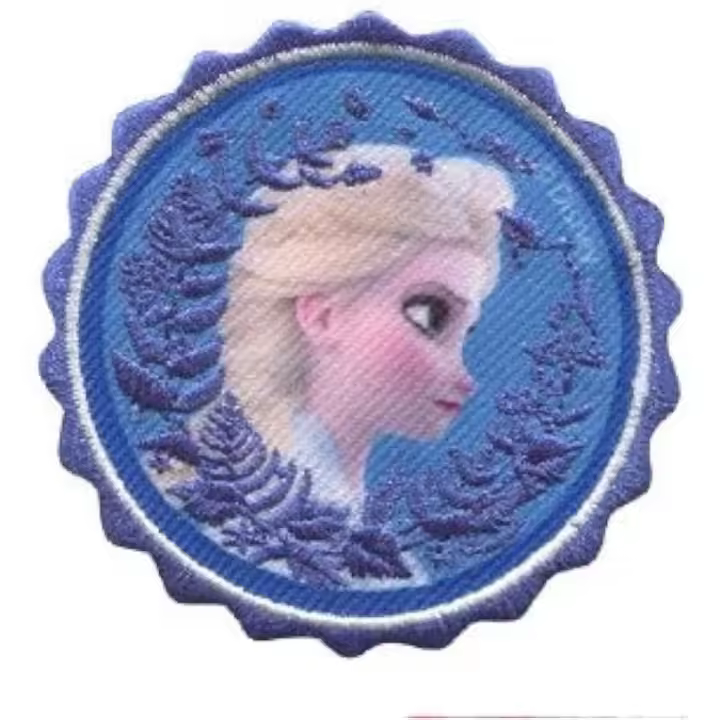 Parche termoadhesivo FROZEN ELSA, parches infantiles bordados para decorar y reparar ropa. Parches bordados Disney, froozen, parches para decorar ropa, MERCERÍA SUANCES PARCHES BORDADOS, parches de peliculas de Disney - 1