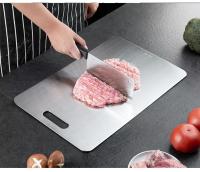 Tabla De Cortar De Acero Inoxidable Doble Cara Antideslizante Gruesa Antibacteriana Y Anti-moho Para Cocina - details 6
