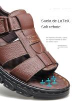 Sandalias Para Hombre Nuevas De Playa Zapatillas De Cuero No Esmerilado Antideslizantes Y Resistentes Al Desgaste Para Verano - details 13