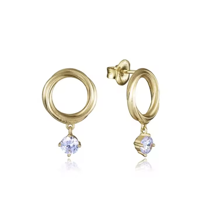 Pendientes Viceroy Jewels Mujer 13213E100-30 - Plata Baño Oro, Circonita Blanca - 1