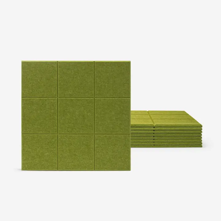 ProduceShop - Juego de 8 paneles fonoabsorbentes decorativos geométricos verde 60x60 Didi-V - 1