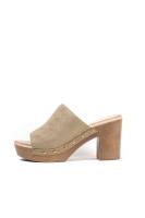 Paloma Wang sandalias mujer mules con tacón alto y plataforma efecto madera con tachas - details 17
