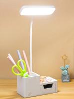 Lámpara De Mesa Recargable 3000XHH Con Soporte Para Lápiz Luz De Lectura USB LED Táctil Dimmable Protección Ocular Para Dormitorio Y Estudio - details 10