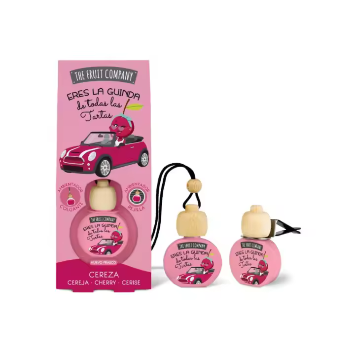 Ambientador de Coche Cereza 🍒 5ml – The Fruit Company - Fragancia intensa y duradera para mantener tu vehículo fresco y agradable todo el día - 1