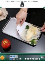 Plato De Servicio De Acero Inoxidable Rectangular Para Alimentos Bandeja Para Comida Organizador De Alimentos Presentación De Arroz Y Fideos - details 10
