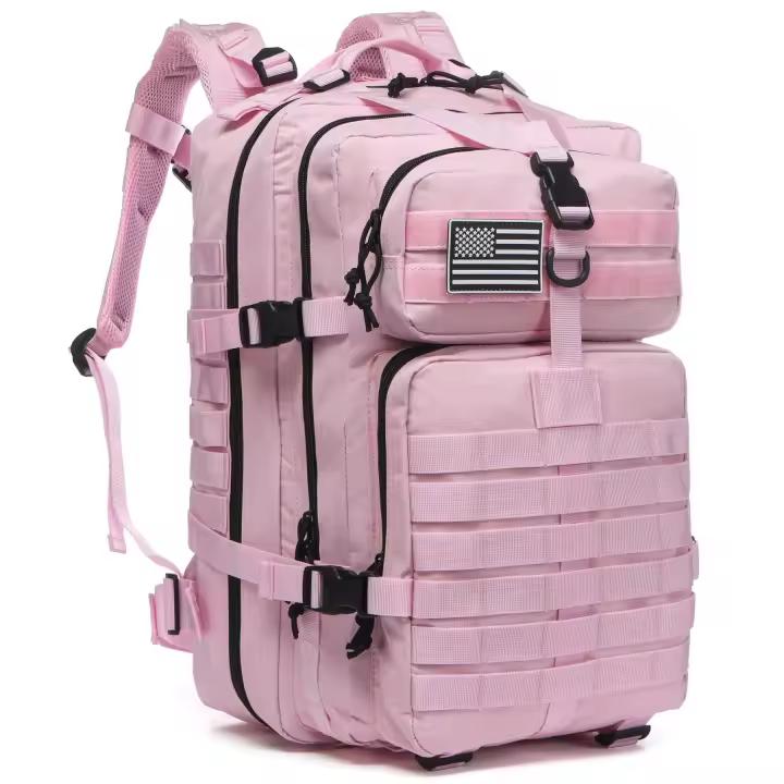 Mochila Táctica de Alta Capacidad 50L en Color Rosa para Mujer con Compartimentos y Panel Transpirable - Generica - 1