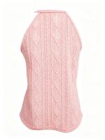 Chaleco De Verano Para Mujer Nuevo Jacquard Hueco Suéter Tejido Sin Mangas Moda Transpirable Casual Top Para Mujer - details 14