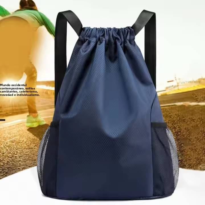Mochila Deportiva Con Cordón Grande Para Hombres Y Mujeres Bolsa De Viaje Deporte Fitness Gimnasio Playa Básquetbol - 1