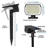 Luces Solares Para Paisaje 46 LED IP65 Impermeables Con 3 Modos Luz Solar Para Jardín Camino Iluminación De Jardín Moderna - details 6