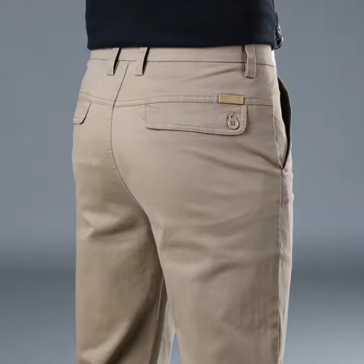 Pantalones Casuales Para Hombre 98% Algodón Gris Caqui Trabajo Pantalones De Oficina Talla Grande Moda Coreana Y2k Ropa De Marca Jogger Cargo - 1