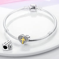 Beadas De Corazón Colorido En Plata Para Joyería De Pulsera Y Collar Con Encanto Para Chicos Y Chicas Accesorios De Moda Irregular - details 169