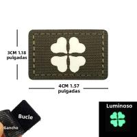 Esimbolo De Ensignio De Cuatro Hojas Decoración Para El Bolso Táctica Lámini Broche Con Velcro Compatibilidad Compatible Con MOLLE Glow En Oscuridad Emblema Luminoso Empuñadura De Hebras Textiles De Patrulla Especial - details 6