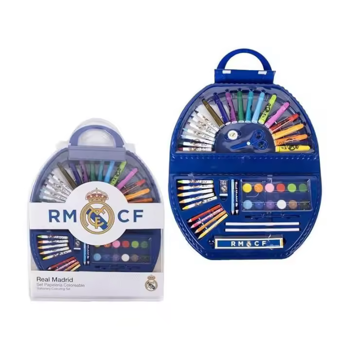 SET PAPELERIA COLOREABLE 50 PIEZAS REAL MADRID DE ARTESANIAS CERDÁ - 1