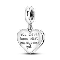 Beadas De Corazón Colorido En Plata Para Joyería De Pulsera Y Collar Con Encanto Para Chicos Y Chicas Accesorios De Moda Irregular - details 10