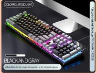 Teclado Gaming K500 Con Keycaps Blanco Y Rosa Mezclados 104 Teclas Cableado Para Laptop PC Estilo Mécanico Interfaz USB - details 12