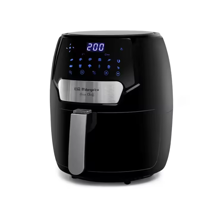 Orbegozo FDR 65 - Freidora de aire, 4 Litros, Termostato Ajustable, Temporizador, 12 Programas Preconfigurados, Cubeta Extraíble, Libre de Bpa y Pfoa, 1500 W, Negro - 1