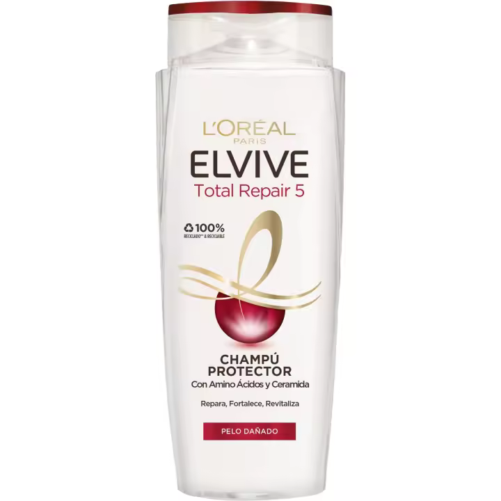 L'Oréal Paris | Elvive Total Repair 5 Champú Reparador para el Pelo Dañado 700ml - 1