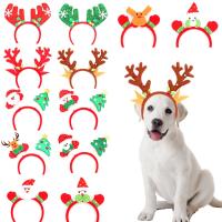Novel Pet Cartoon Cinta Para El Cabello De Navidad Con Cuernos De Reindeer Y Esqueleto De Hueso De Hombro Regalo De Fiesta Para Gatos Y Perros Decoración De Navidad - details 0