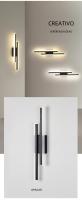 Lámpara De Pared Moderna LED Nordic 12W Negra Con Sombrilla De Acrílico Iluminación Dual Para Cocina Comedor Dormitorio - details 2