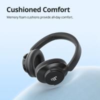 Auriculares Bluetooth inalámbricos Tronsmart SOUNFII Q20 diadema, cancelación activa ruido, hasta 60 horas reproducción, sonido de bajos, llamada clara como el cristal, controladores modo de audio dual, conexión con smartphone/laptop/PC, para casa, música - details 3