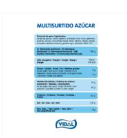 VIDAL Multisurtido Azúcar bolsa de 1Kg aprox 392 uds Mix de golosinas mini con cobertura de azúcar. sabor a Cereza, limón, plátano, naranja y fresa tamaño mini sin gluten sin grasa sabor original Vidal garantizado - details 0