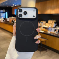 Funda De Teléfono De Silicona Líquida De Lujo Magnética Para Carga Inalámbrica Compatible Con iPhone 17 Air 17 pro Max Bumper Color Sólido - details 8