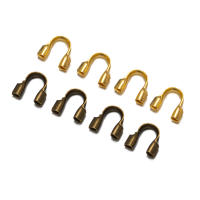 100pcs Protectors De Hilo En Forma De U Clavos De Conexión Para DIY Pulseras Collares Accesorios De Joyería De Metal - details 3