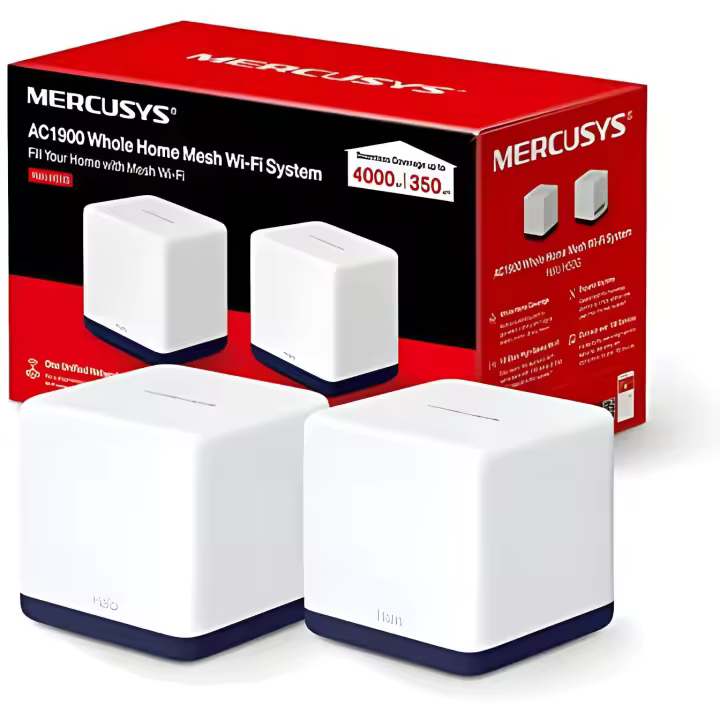 Mercusys HALO H50G(2-Pack) Wi-Fi Mesh AC1900 Cobertura 350m² Gigabit Puerto MU-MIMO Control Parental Smart Connect - 1