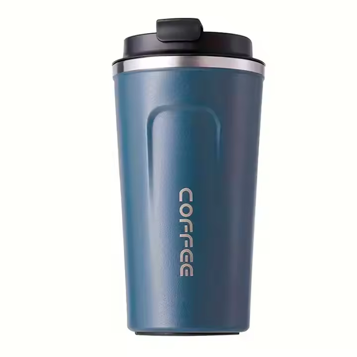 Taza Termo para Café de 510 ml de Acero Inoxidable | Taza de Viaje Portátil que Conserva el Calor y el Frío | Adecuada para Preparar Leche, Café, Té | Ideal para llevar en el coche | RevolutionLine - 1