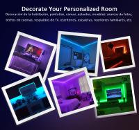 Fita LED RGB Con Micrófono Integrado Y Control Por App Sensible a La Música DC12V Flexible Para Iluminación Smart Bedroom - details 11