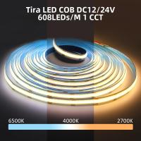 Tira De Luces LED COB CCT Alta Densidad 608 LEDs/m Flexible Dimmable Tape LED DC12V 24V Temperatura De Color 2700K a 6500K - details 0