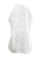 Chaleco De Verano Para Mujer Nuevo Jacquard Hueco Suéter Tejido Sin Mangas Moda Transpirable Casual Top Para Mujer - details 7
