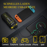 4500A Jump Starter Power Bank (Up to 8L Diesel or All Gas) 12V Portable Booster Battery Starter QC3.0 Jump Starter LED Torch, USB Connection for Smartphone - details 4