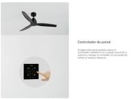 CREATE - Ventilador de techo 40W silencioso con aspas de ABS técnico varios tamaños - Motor negro - S - con luz - WIND STYLANCE - details 4