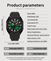 Reloj Deportivo Para Hombre SANDA Impermeable Con Pantalla Dual Luz Luminosa Militar Cuarzo Reloj Digital De Lujo Con Calendario Completo Resistente Al Choque - details 13