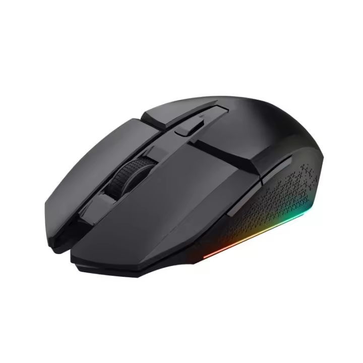 Trust GXT 110 Felox Wireless Optical Gaming Mouse 4800 DPI, Ergonomic Design, Ambidextrous, Rechargeable with USB Type C, 6 Buttons, Multi-Color Lighting, for Windows 10 and 11. - 1