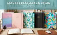 Q Kalon - Agenda Escolar 2026 2027 - Septiembre a Junio, Día Página, A5 (15x21 cm), Idiomas ESP, ING, FRA y ALE, Tapa Dura, Cierre de Espiral y Goma, Con Pegatinas - details 0