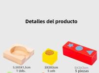 Juego Educativo Montessori De Bloques De Construcción De Madera 3D Con Carril De Bolas De Mármol Juego Interactivo Para Padres Y Niños - details 15