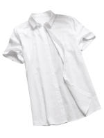 Camisa Casual Para Hombre Manga Corta Botones Vintage De Color Sólido Para Calle Y Vacaciones Tallas M-3XL Algodón Y Poliéster - details 13