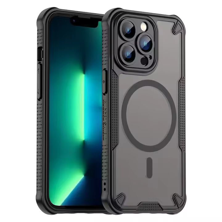 Funda Transparente Antigolpes Para iPhone 13 Magsafe Y iPhone 14 plus pro Max Con Carga Inalámbrica Compatible Con Apple 14 plus - 1