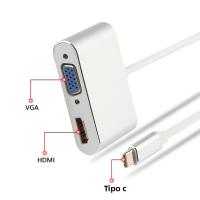 Adaptador De Dock Hub 4K Type C a HDMI USB C 3.0 VGA PD Para Macbook Samsung S20 Huawei Xiaomi Compatible Con Dex - details 7