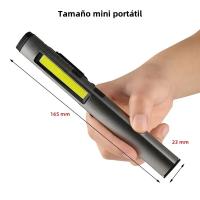 Linterna LED Recargable USB Mini Portátil Para Trabajo Emergencias Exteriores Impermeable Con Imán Y Clip De Bolígrafo - details 2