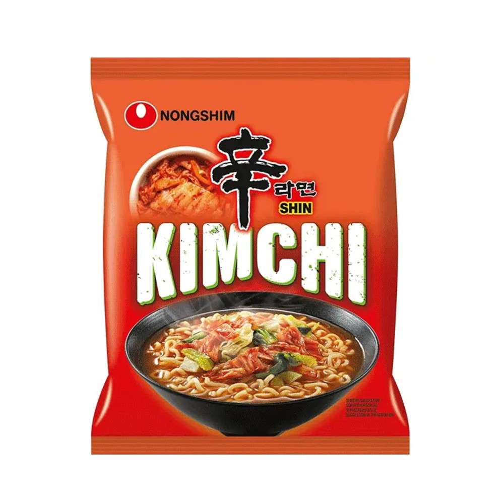 Nongshim Ramen Coreano 120g (Pack de 5) – Fideos Instantáneos Coreanos Sabrosos y Reconfortantes | Caldo Intenso, Textura Elástica y Sabor Auténtico