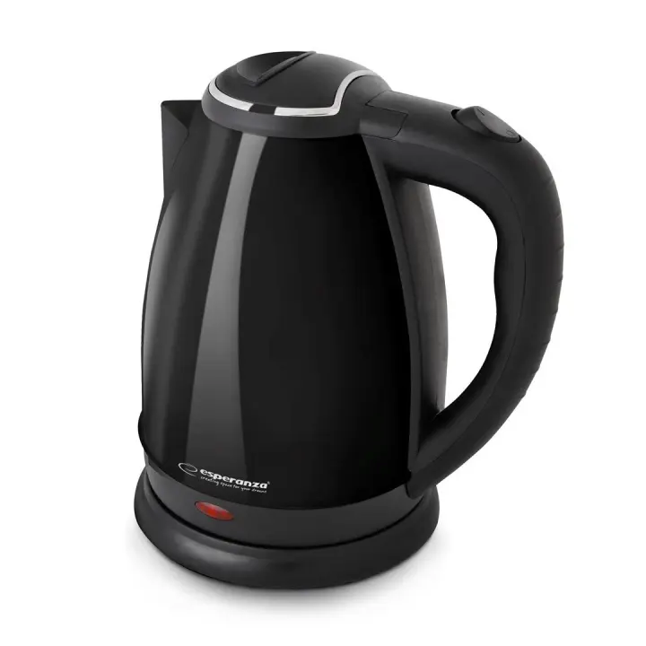 Electric kettle Esperanza EKK113K in black, 1.8L stainless steel, 1800W with auto shut-off and dry boil protection for fast boiling and safe use, perfect for tea or coffee. - 1